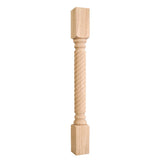 Hardware Resources P3CH 3-1/2" W x 3-1/2" D x 35-1/2" H Cherry Rope Post