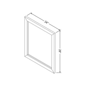 Jeffrey Alexander MIR2CAD-24-WH 24 W x 1" D x 28" H White Cade mirror