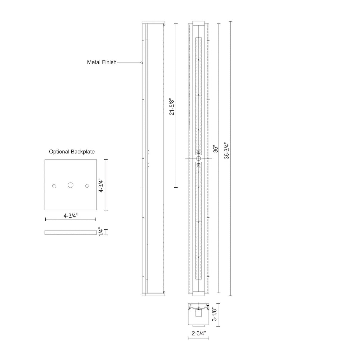 Kuzco VL47237-CH LED VAN (LATITUDE) 40W CH