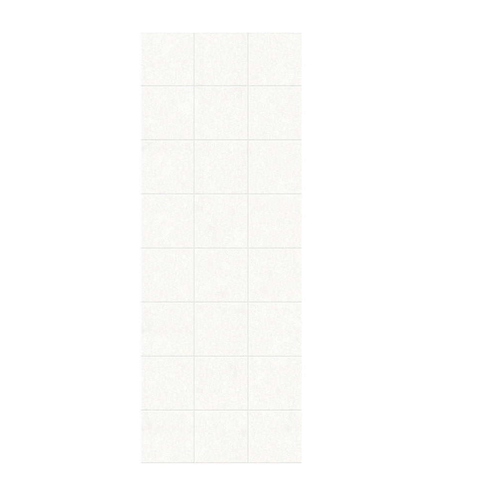 Swanstone SSSQ-3696-1 36 x 96 Swanstone Square Tile Glue up Bath Single Wall Panel in Tahiti White SSSQ369601.011