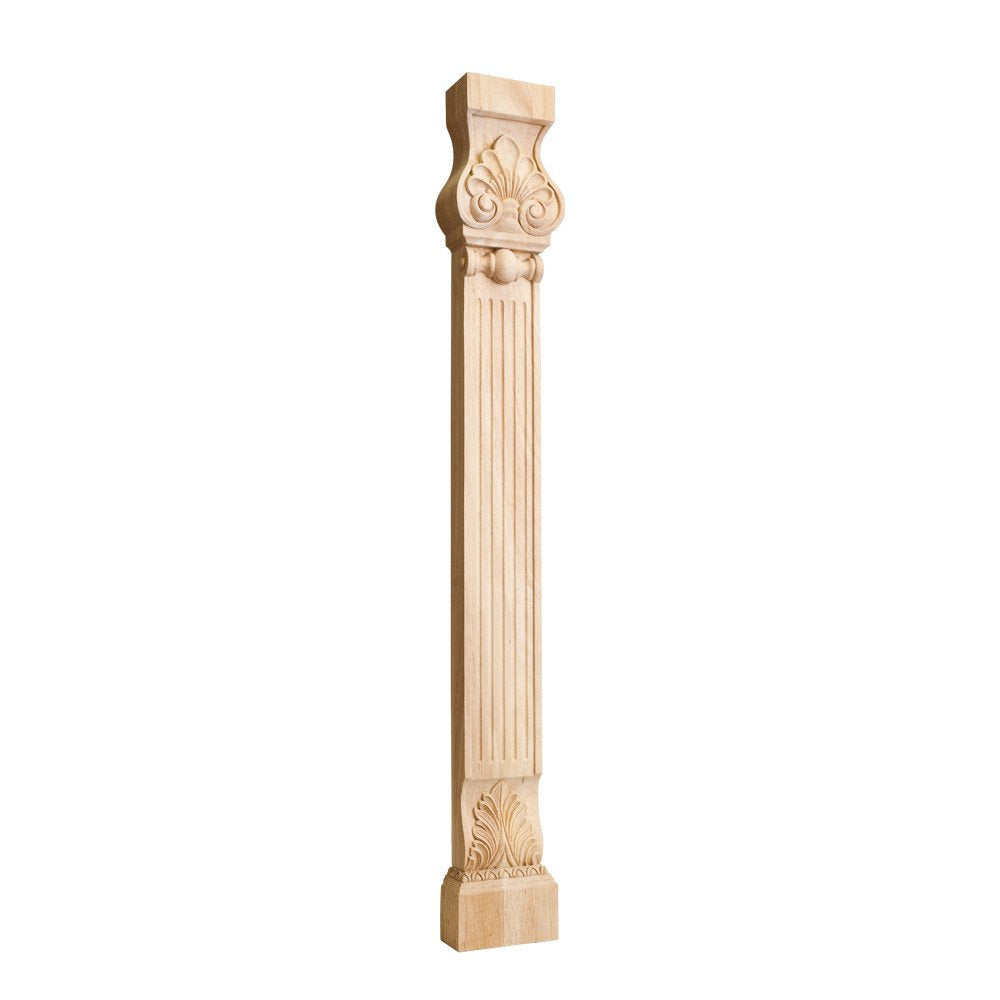 Hardware Resources LEGC-2MP 35-1/2" H Maple Acanthus & Shell Pilaster