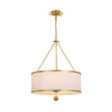 Broche 6 Light Antique Gold Chandelier 518-GA