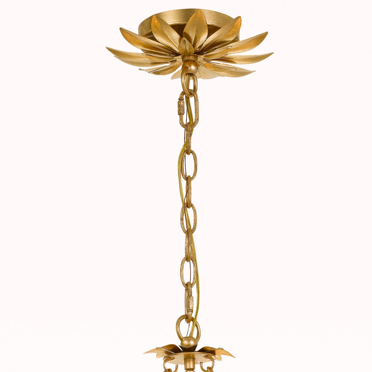 Broche 6 Light Antique Gold Chandelier 518-GA