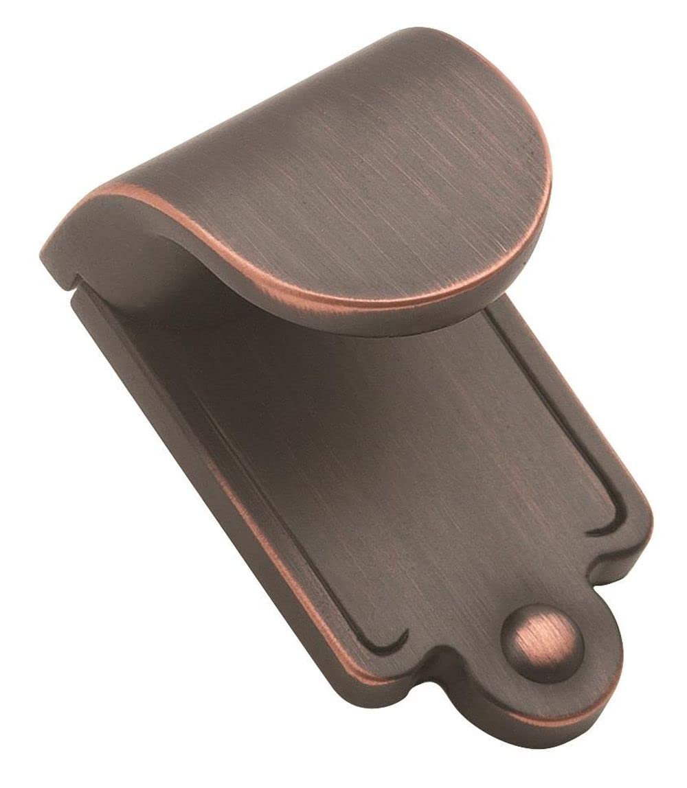 Amerock Cabinet Finger Pull Oil Rubbed Bronze 1-7/8 inch (48 mm) Length Inspirations 1 Pack Drawer Pull Drawer Handle Cabinet Hardware