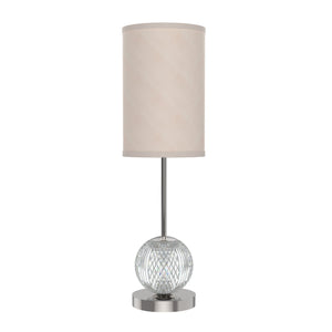 Alora TL321201PNWL MARNI LED 1 LIGHT TABLE LAMP POLISHED NICKEL W/ WHITE LINEN SHADE 5W 120VAC WITH LED DRIVER 3000K 90CRI
