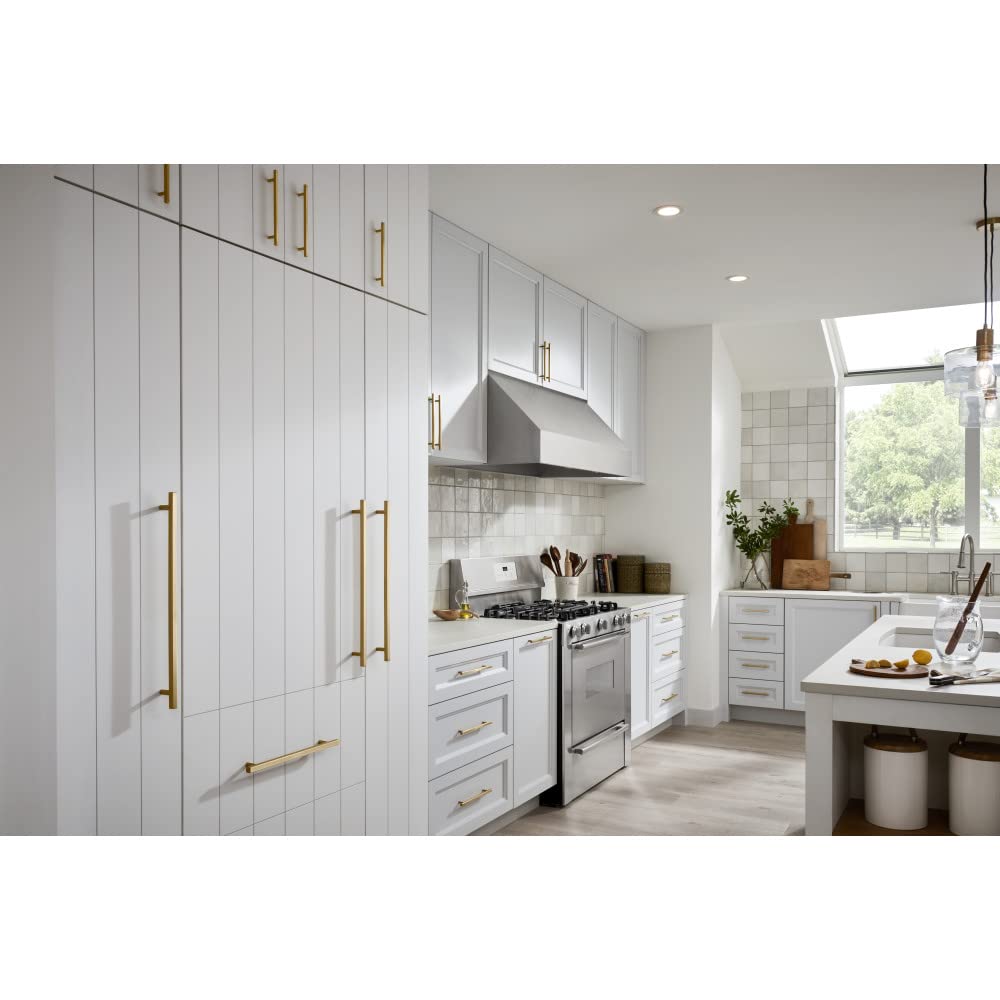 Jeffrey Alexander 845-12SBZ 12" Center-to-Center Satin Bronze Square Dominique Appliance Handle