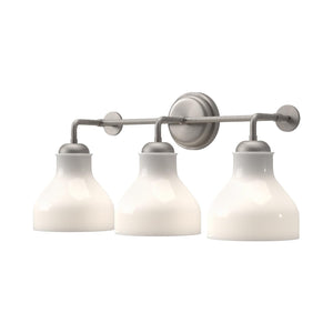 Alora VL540322BNGO WESTLAKE 22" VL BRUSHED NICKEL GLOSSY OPAL GLASS 3X60W E26