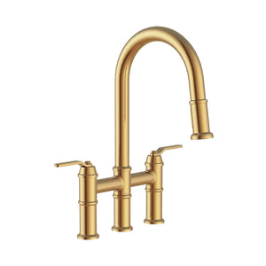 Gerber D434437BB Kinzie Two Handle Pull-down Bridge Faucet - Brushed Bronze
