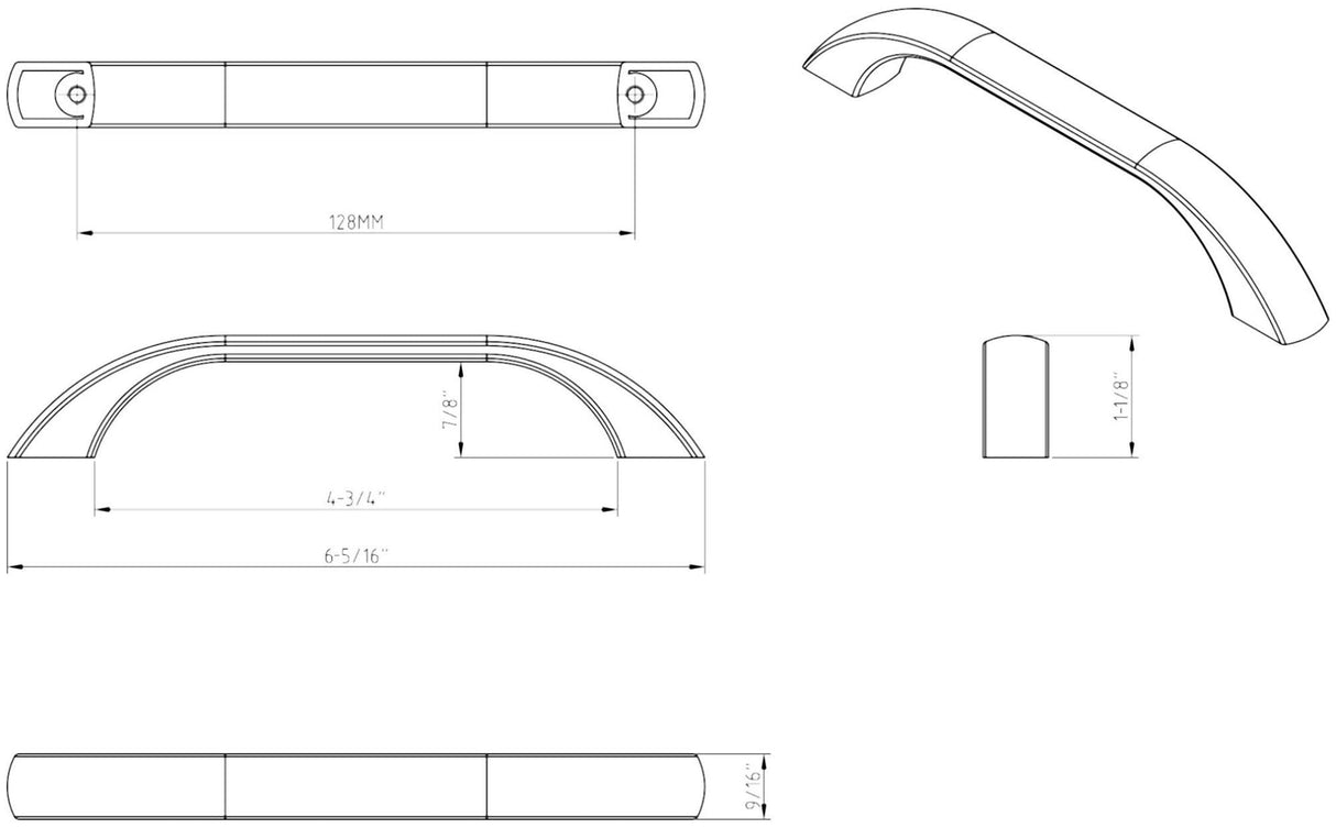 Jeffrey Alexander 4128BNBDL 128 mm Center-to-Center Brushed Pewter Square Sonoma Cabinet Pull