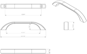 Jeffrey Alexander 4128BNBDL 128 mm Center-to-Center Brushed Pewter Square Sonoma Cabinet Pull