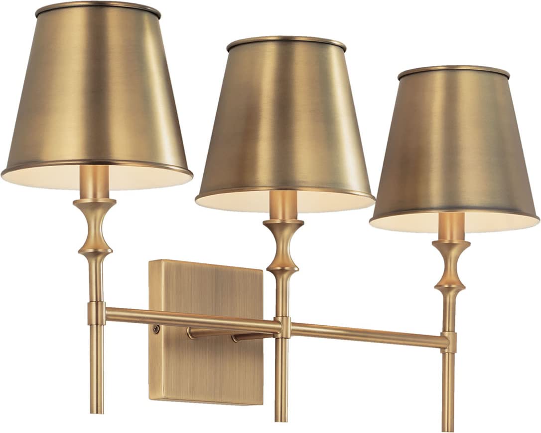 Capital Lighting 149731AD-708 Whitney 3 Light Vanity Aged Brass