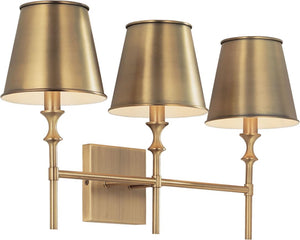 Capital Lighting 149731AD-708 Whitney 3 Light Vanity Aged Brass