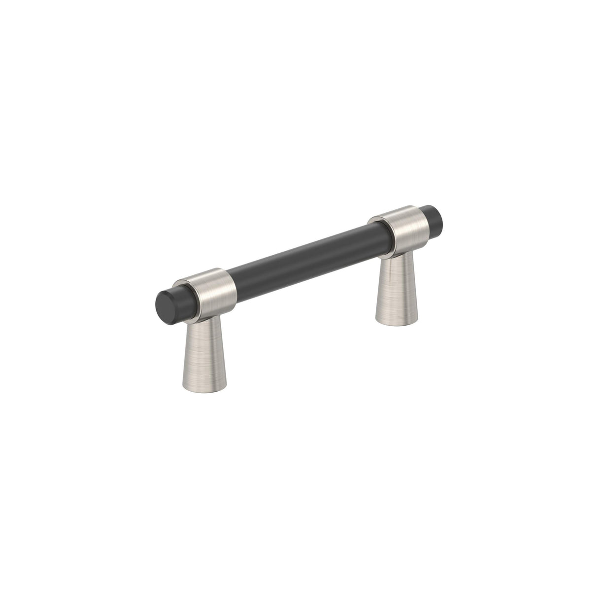 Amerock BP37385FBG10 Matte Black/Satin Nickel Cabinet Pull 3 in (76 mm) Center-to-Center Cabinet Handle Mergence Drawer Pull Kitchen Cabinet Handle Furniture Hardware