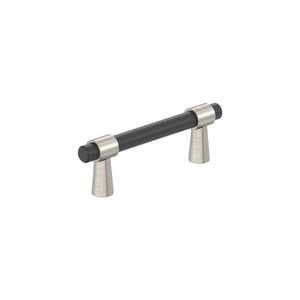 Amerock BP37385FBG10 Matte Black/Satin Nickel Cabinet Pull 3 in (76 mm) Center-to-Center Cabinet Handle Mergence Drawer Pull Kitchen Cabinet Handle Furniture Hardware
