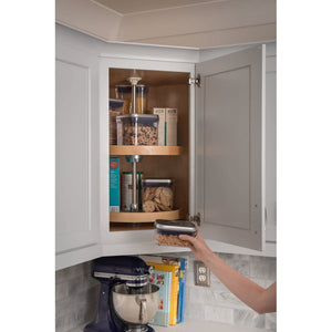 Hardware Resources LSR224-SET 24" Round Two-Shelf Wood Lazy Susan Set