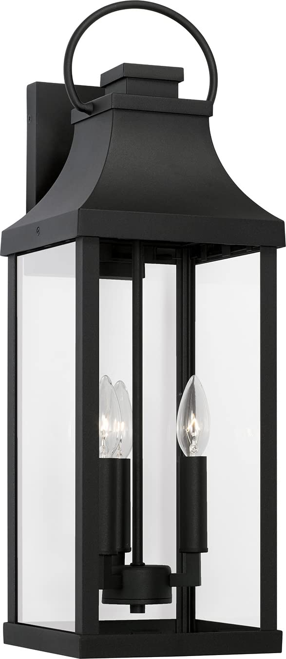 Capital Lighting 946431BK Bradford 3 Light Outdoor Wall Lantern Black