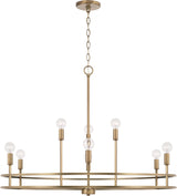 Capital Lighting 448791AD Fuller 9 Light Chandelier Aged Brass