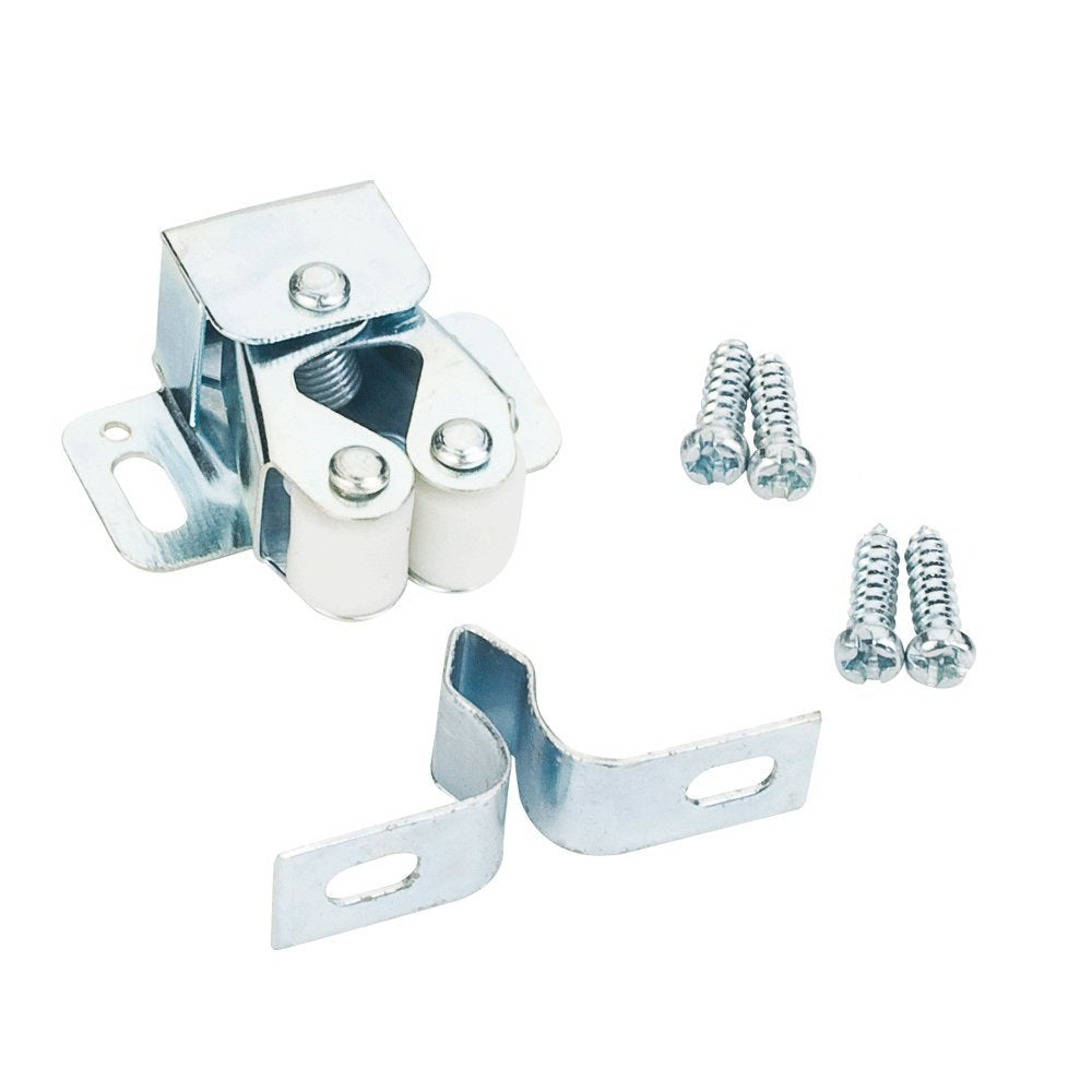 Hardware Resources RC01-ZN Double Roller Catch with Strike and Screws - Zinc Finish