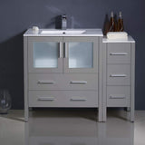 Fresca FCB62-3012ES-I Fresca Torino 42" Espresso Modern Bathroom Cabinets w/ Integrated Sink