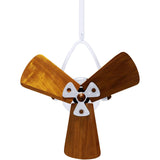 Matthews Fan JD-WH-WD Jarold Direcional ceiling fan in Gloss White finish with solid sustainable mahogany wood blades.