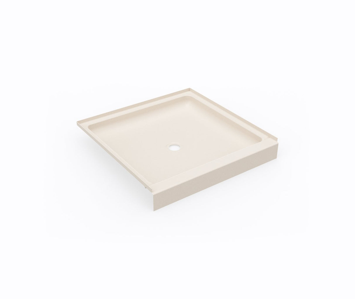 Swanstone SS-3636 36 x 36 Swanstone Alcove Shower Pan with Center Drain in Tahiti White SF03636MD.011