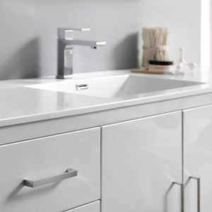 Fresca FVN9460WH-S Fresca Imperia 60" Glossy White Free Standing Single Sink Modern Bathroom Vanity w/ Medicine Cabinet