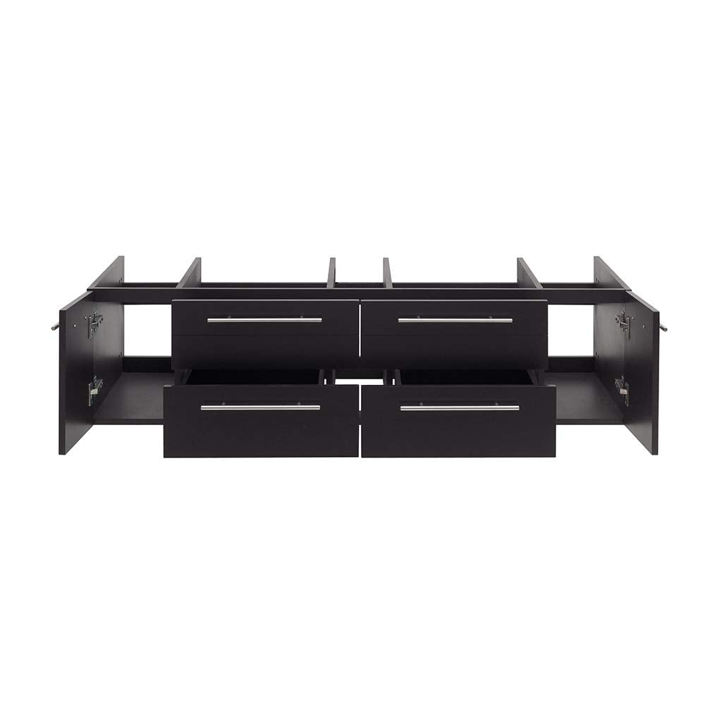 Fresca FCB6160GR-VSL Fresca Lucera 60" Gray Wall Hung Single Vessel Sink Modern Bathroom Cabinet