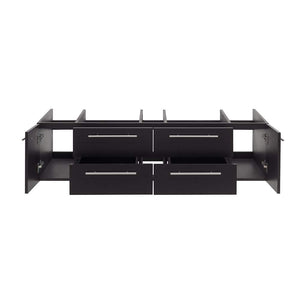 Fresca FCB6160GR-VSL Fresca Lucera 60" Gray Wall Hung Single Vessel Sink Modern Bathroom Cabinet