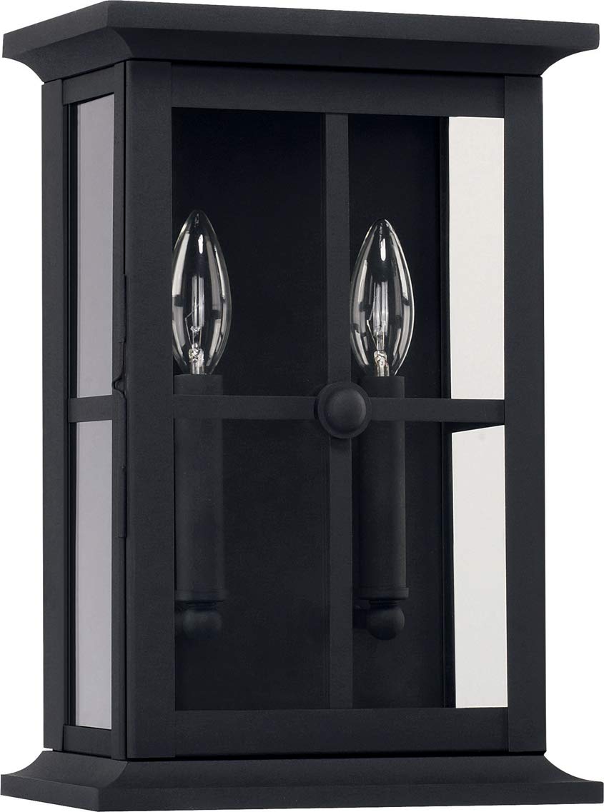 Capital Lighting 926422BK Mansell 2 Light Outdoor Wall Lantern Black