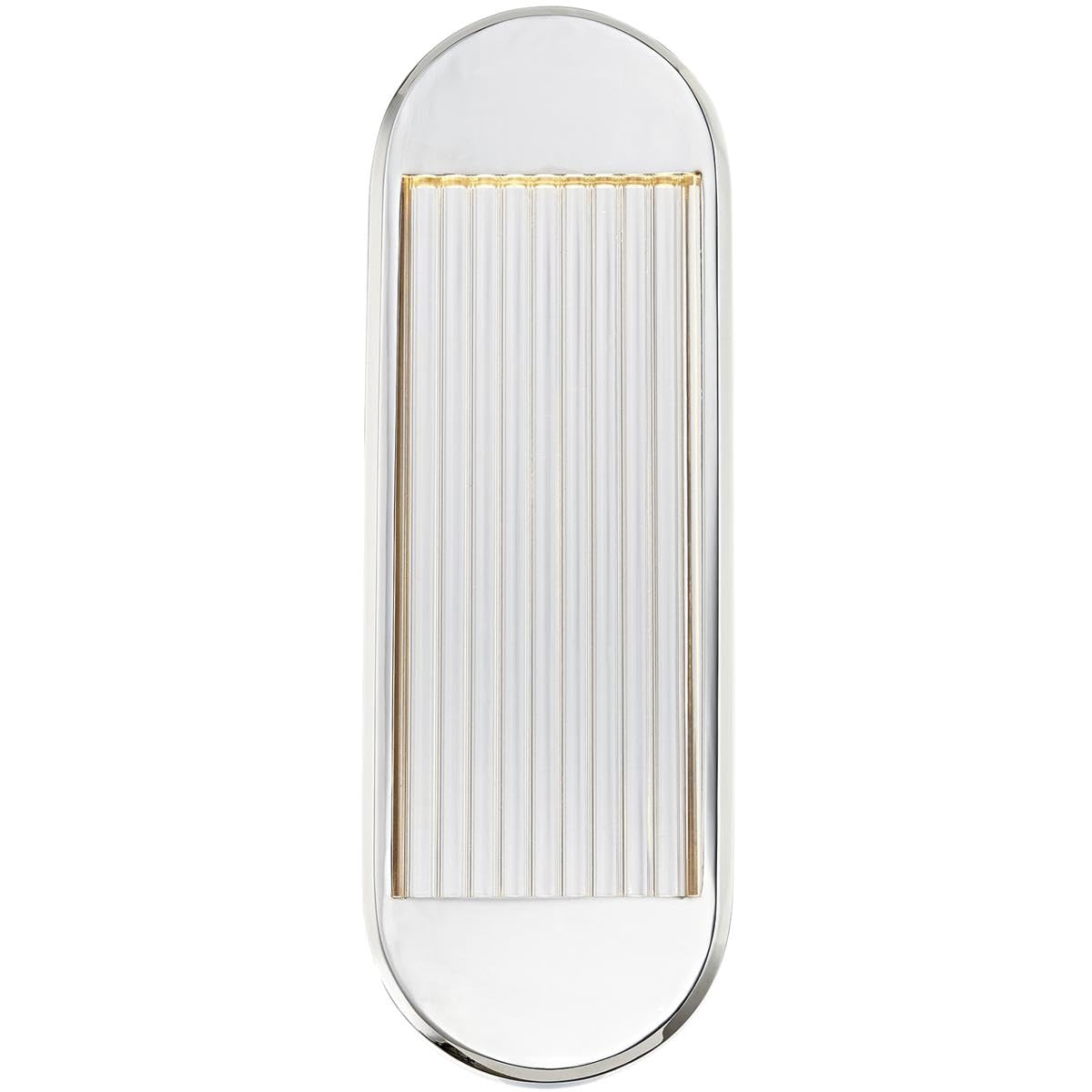 Alora WV330216PN PALAIS 16" WV POLISHED NICKEL CLEAR RIBBED ACRYLIC  17W LED 90 3000K AC LED