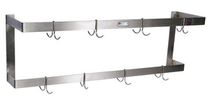 John Boos PRW25 Wall Mount Double Bar Pot Rack (120 W x 3.19 D 2 H (60 lbs.))