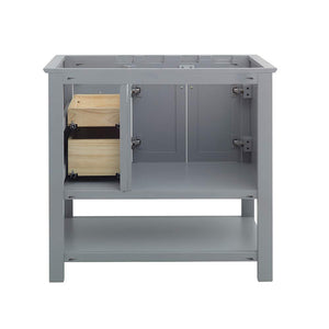 Fresca FCB2336GR Fresca Manchester 36" Gray Traditional Bathroom Cabinet