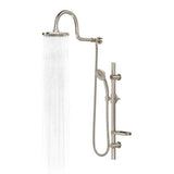 PULSE ShowerSpas 1019-BN Aqua Rain Shower System with 8" Rain Showerhead, 5-Function Hand Shower, Adjustable Slide Bar and Soap Dish, Brushed Nickel Finish