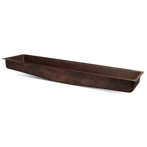 Premier Copper Products LREC60DB 60-Inch Rectangle Under Counter Hammered Copper Bathroom Sink