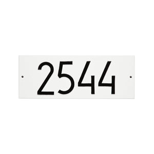 Whitehall 3903WH - Mid-Century Modern Rectangle Plaque, Standard Wall 1-line