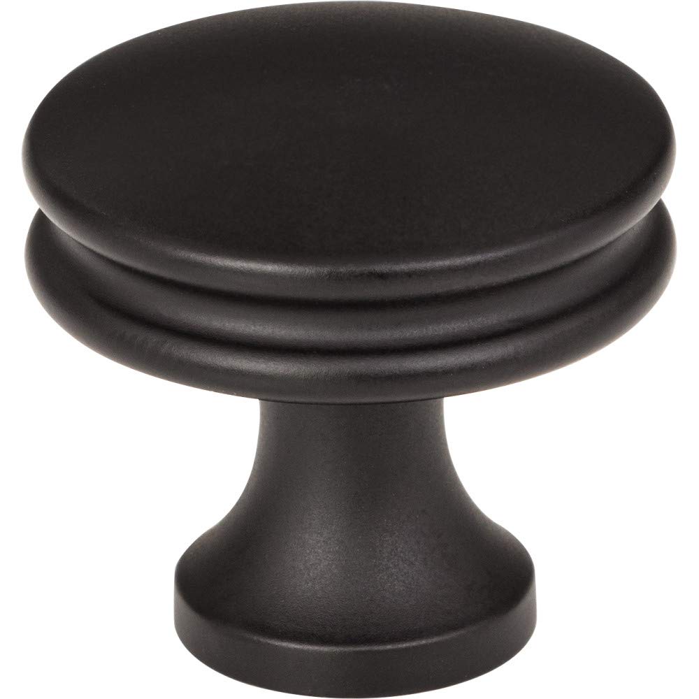 Jeffrey Alexander 445MB 1-1/4" Diameter Matte Black Marie Cabinet Knob