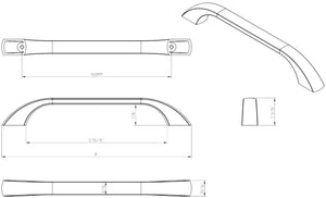 Jeffrey Alexander 4160PC 160 mm Center-to-Center Polished Chrome Square Sonoma Cabinet Pull