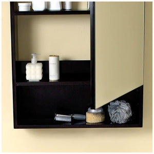 Fresca FMC6124ES Fresca 24" Espresso Bathroom Medicine Cabinet w/ Small Bottom Shelf