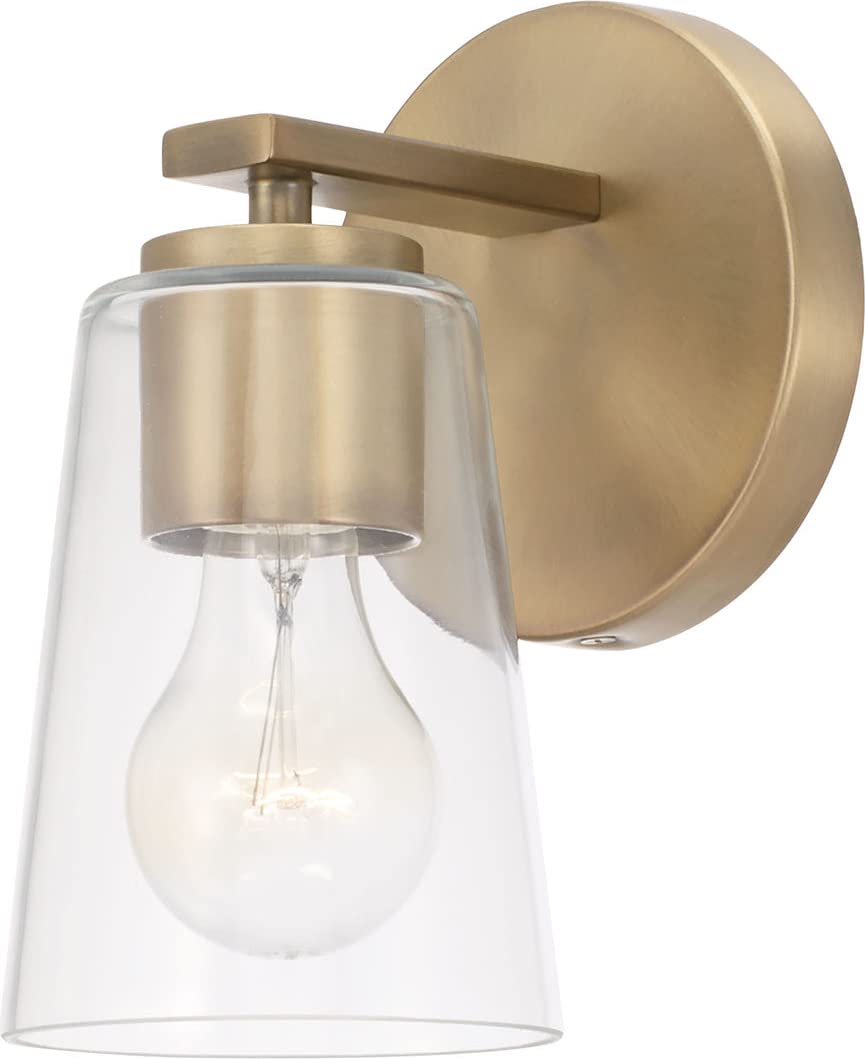 Capital Lighting 648611AD-537 Portman 1 Light Sconce Aged Brass