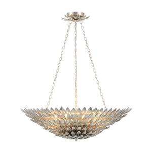 Broche 8 Light Antique Silver Chandelier 519-SA