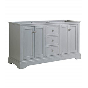 Fresca FCB2460GRV Fresca Windsor 60" Gray Textured Traditional Double Sink Bathroom Cabinet