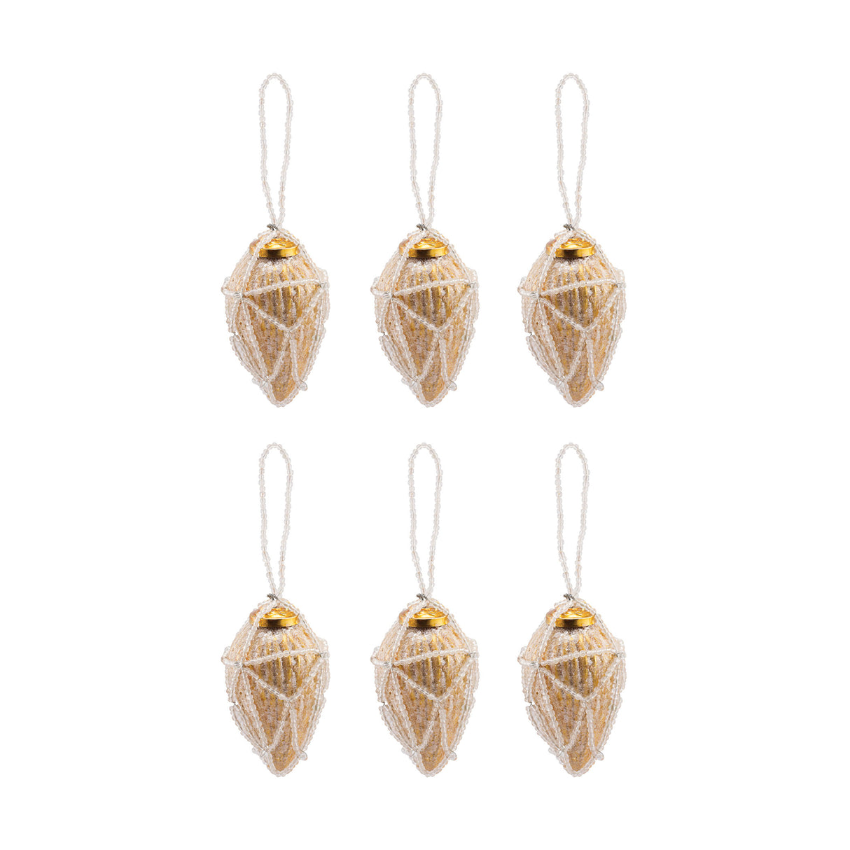 Elk 519277/S6 Beaded Ornament Conical (Set of 6)