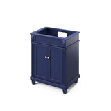 Jeffrey Alexander VKITDOU30BLWCR 30" Hale Blue Douglas Vanity, White Carrara Marble Vanity Top, undermount rectangle bowl