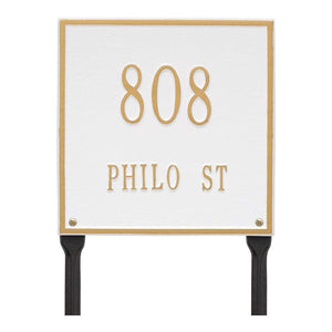 Whitehall 2114WG - Personalized Square Plaque - Standard - Lawn - 2 line