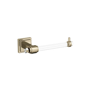Amerock BH36061CBBZ Clear/Golden Champagne Single Post Toilet Paper Holder 7-1/16 in. (179 mm) Toilet Tissue Holder Glacio Bath Tissue Holder Bathroom Hardware Bath Accessories