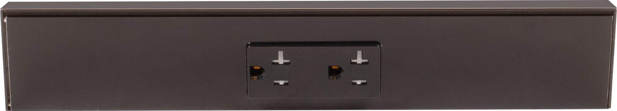 Task Lighting TR12-1BD-P-BK 12" TR Series Angle Power Strip, Black Finish, Black Receptacles