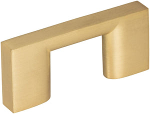 Jeffrey Alexander 635-32BG 32 mm Center-to-Center Brushed Gold Square Sutton Cabinet Bar Pull
