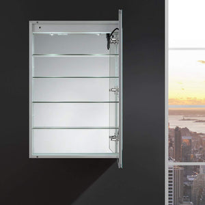 Fresca FMC012436-R Fresca Tiempo 24" Wide x 36" Tall Bathroom Medicine Cabinet w/ LED Lighting & Defogger