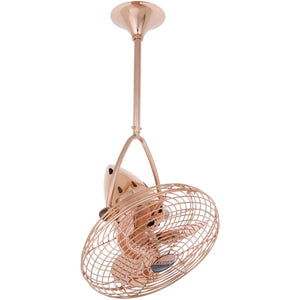 Matthews Fan JD-CP-MTL Jarold Direcional ceiling fan in Polished Copper finish with metal blades.