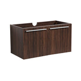 Fresca FCB8089GW Fresca Vista 30" Walnut Wall Hung Modern Bathroom Cabinet